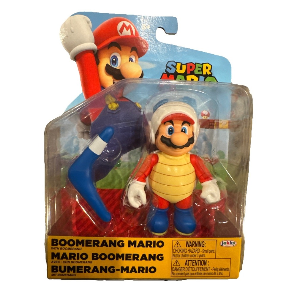 Jakks Pacific S Mario Boomerang Mario 4" World of Nintendo Action Figure New